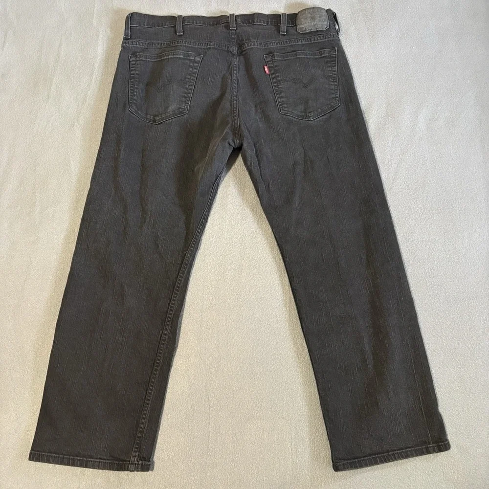 Levi's 569 Jeans Mens Fits 40x28 Black Denim Straight Leg Baggy Workwear Cotton